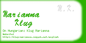 marianna klug business card